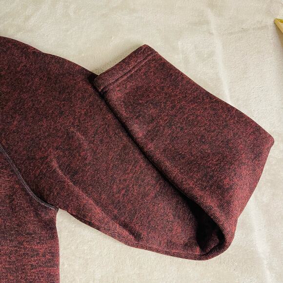 Eddie‎ Bauer Sweater Men XL Maroon Fleece 1/4 Zip Pullover Collared Outdoor - Picture 8 of 12